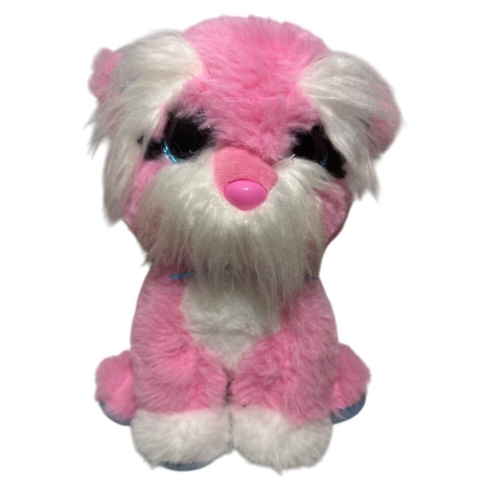 Pets Alive Puppy Pink & White Plush Barks Tested 6.25" Tall Zuru